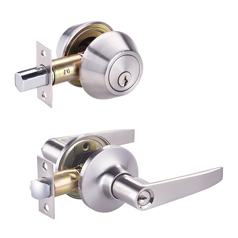 Heavy Duty Exterior square Door handle lock combo Square Deadbolt Entry Door Handle Set Lever Entrance combo locks