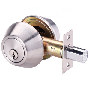 Good price door Dead Bolt Lockset Door Dead Lock Key Deadbolt Cylinder Lock Stainless Steel Single Cylinder Double Deadbolt Lock