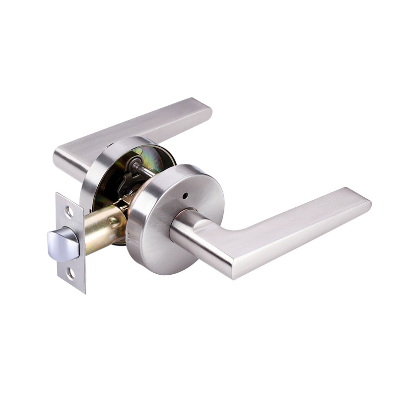 Round rosette Handle lock with Solid Zinc Alloy Metal for Bathroom Privacy indoor Door Handle levere Lock