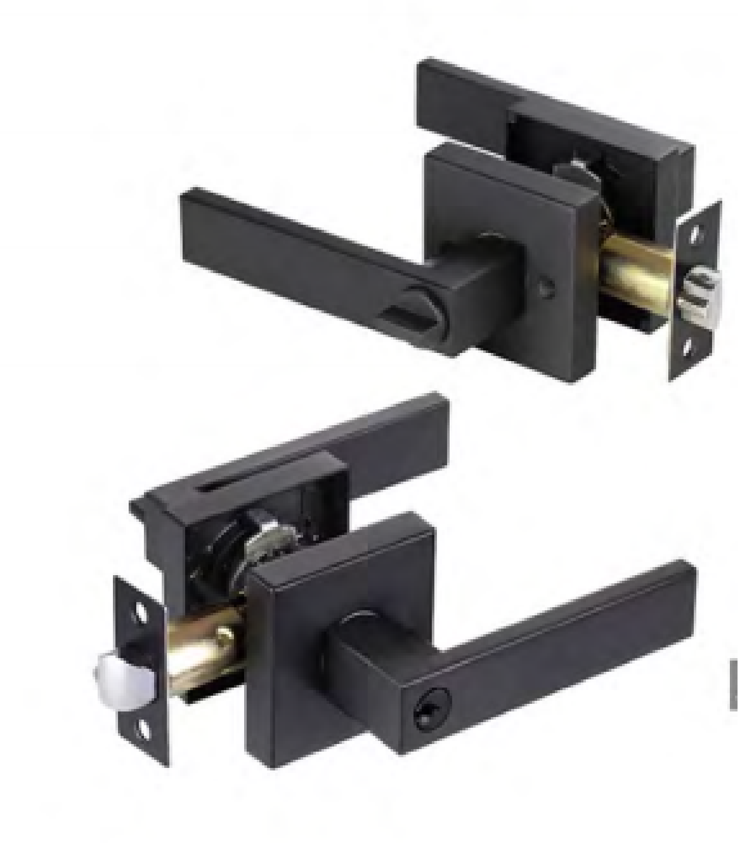 ANSI Grade 3 heavy duty exterior interior  matte black entrance door tubular lever handle lock