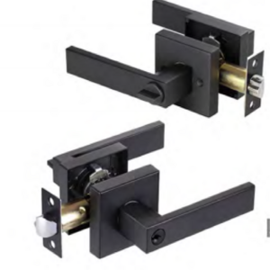 ANSI Grade 3 heavy duty exterior interior  matte black entrance door tubular lever handle lock