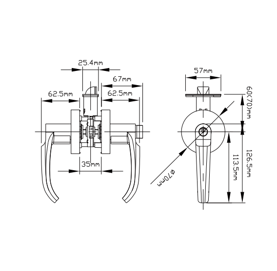 Wholesale commercial custom lever set grade 3 lever door lever handle lock