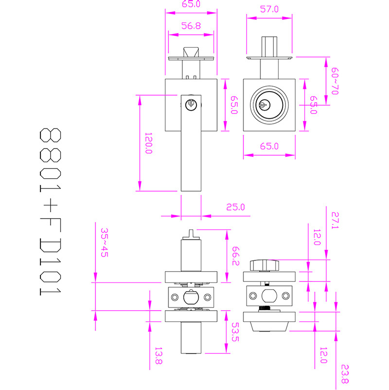 Zinc Alloy Deadbolt Combination Of Heavy Duty Handle Door Lock Lever Set For Entrance Bathroom