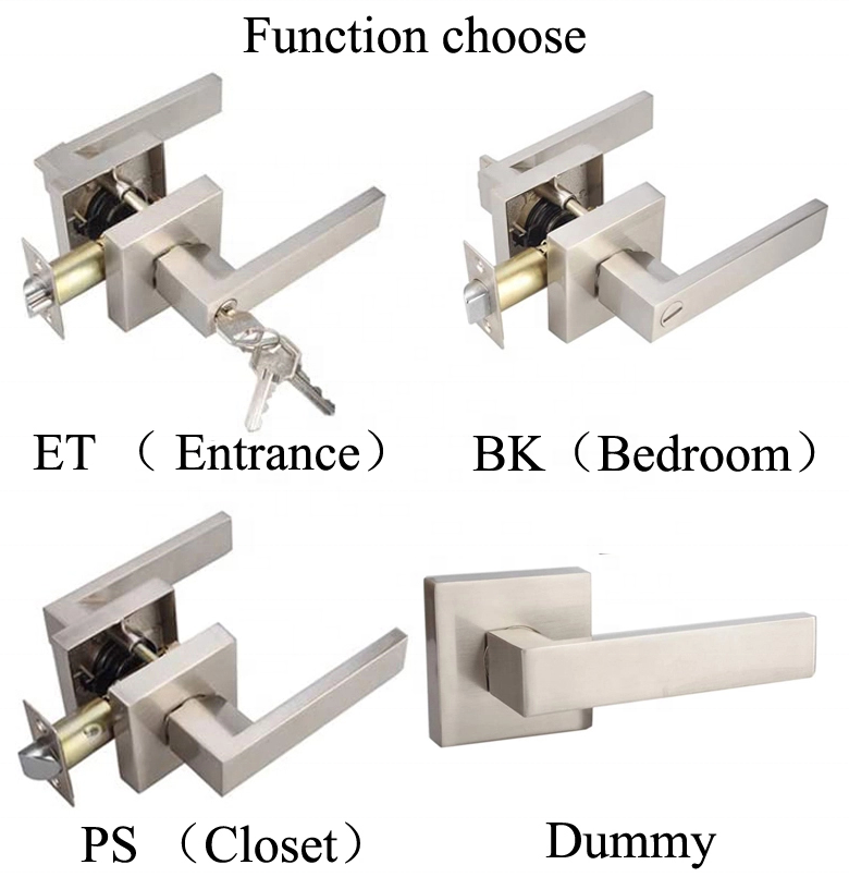 Heavy duty dummy door handle lock satin nickel brushed nickel closet door lever handle lockset handle stock dummy