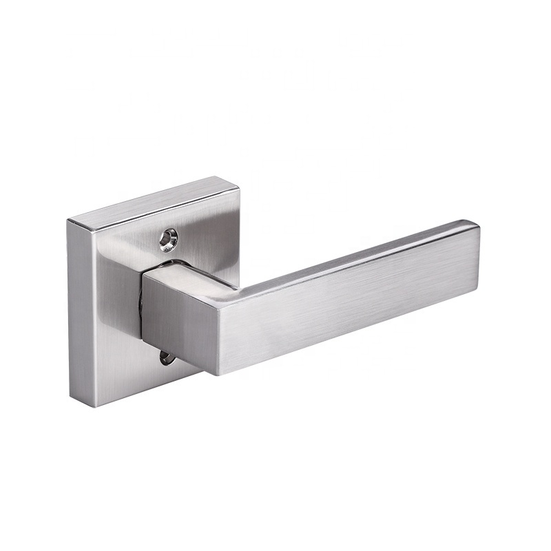 Heavy duty dummy door handle lock satin nickel brushed nickel closet door lever handle lockset handle stock dummy