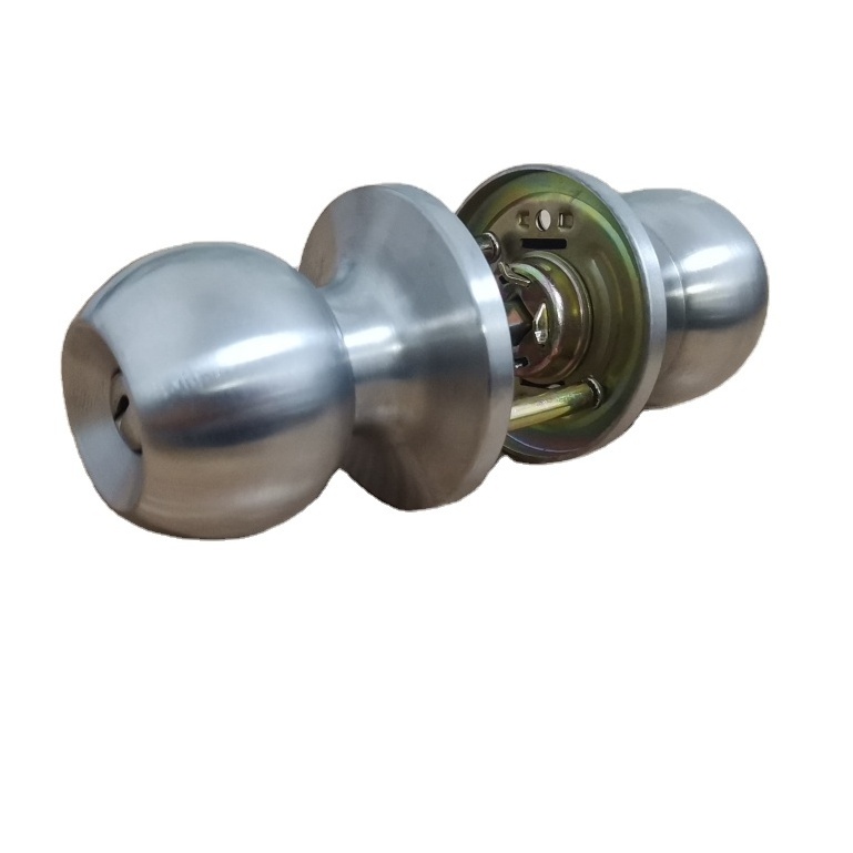 Durable Round Brass Cylinder Stainless Steel Tubular Door Knob Lock Sets