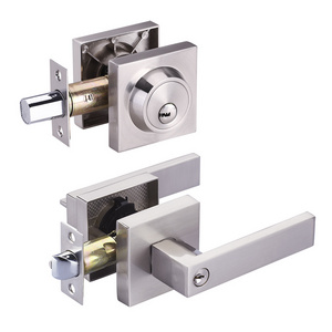 Zinc Alloy Deadbolt Combination Of Heavy Duty Handle Door Lock Lever Set For Entrance Bathroom