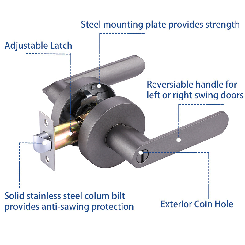 Heavy Duty Grade 3 Storeroom Door Lever Entry Commercial Handle Lock