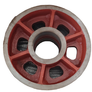 High quality wear-resistant non-standard large alloy steel cast pulley elevator wheel Belt Sheave