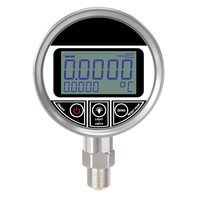 Square Car Biogas Sullair Screw Compressor Stainless Steel Diaphragm Seal Digital Hydraulic Jack Oil Pressure Gauge for Water