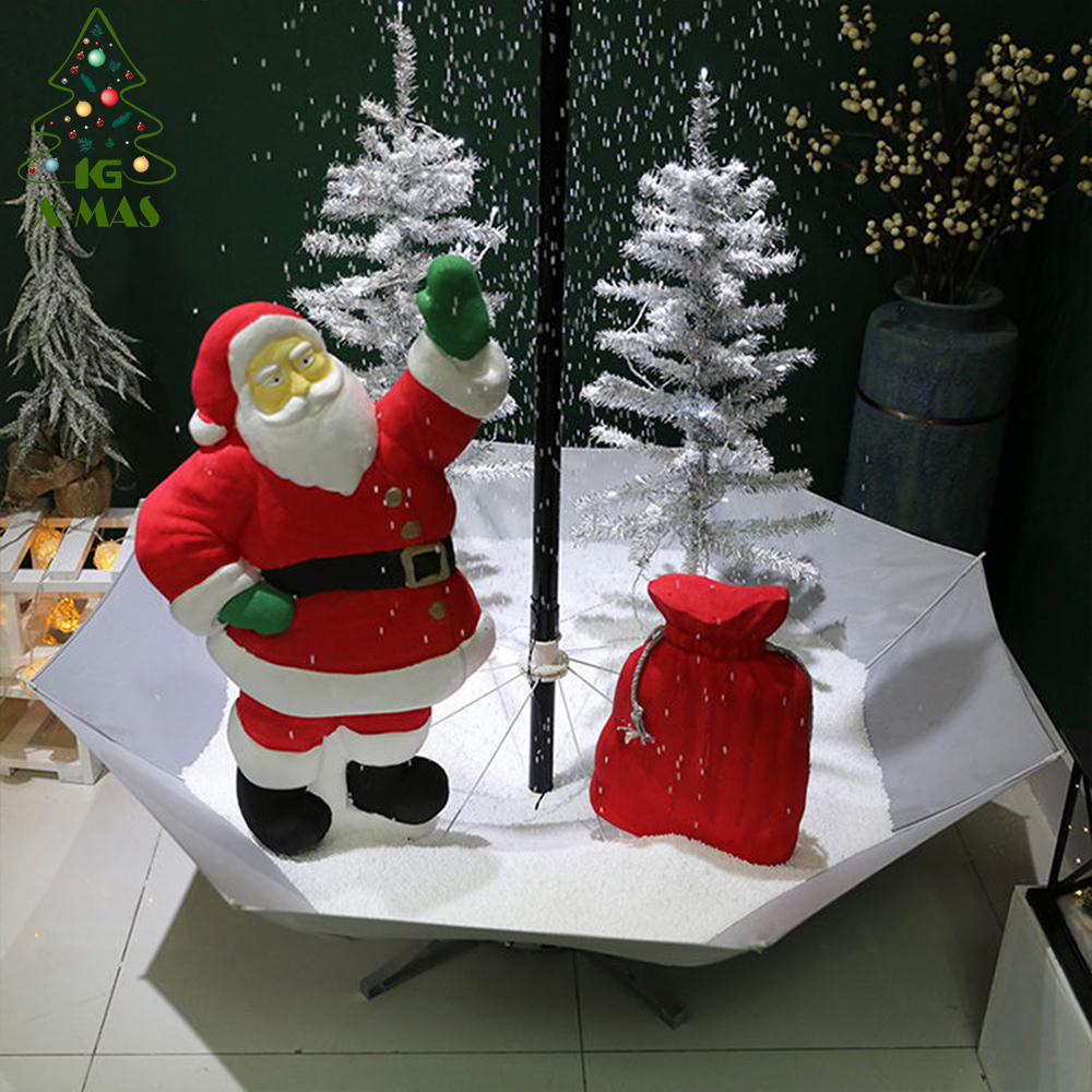 KG Xmas Factory Navidad 170CM Snowman Lighted Music Electric Snowing With Umbrella Base Artificial Tree Christmas Snowing Tree