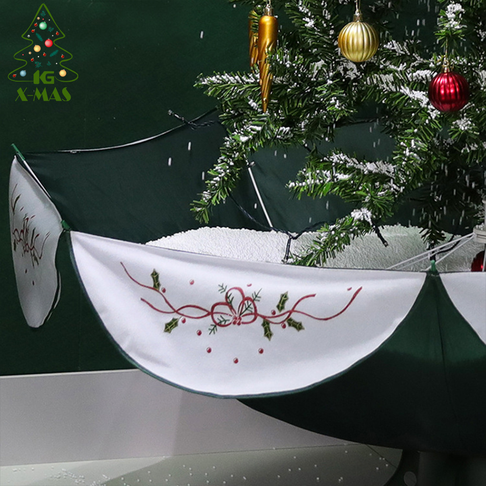 KG Xmas Customization Luxury Navidad 190CM PVC Musical Lighted With Umbrella Base Artificial Christmas Tree Snow Blowing Tree