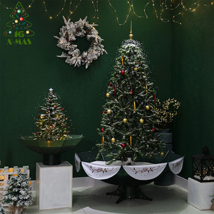 KG Xmas Customization Luxury Navidad 190CM PVC Musical Lighted With Umbrella Base Artificial Christmas Tree Snow Blowing Tree