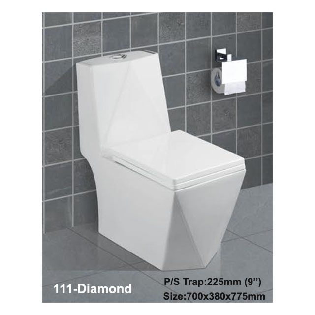 Luxury Modular Toilet Seat Diamond 111 White 1 Piece Toilet Seat WC for Hotel Home Bathroom Modern One Piece Toilets