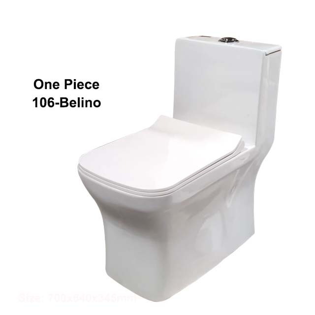 High Quality Middle East One Piece WC Toilet Seat Belino -106 Ceramic White Bathroom Toilet Seat Home Hotel