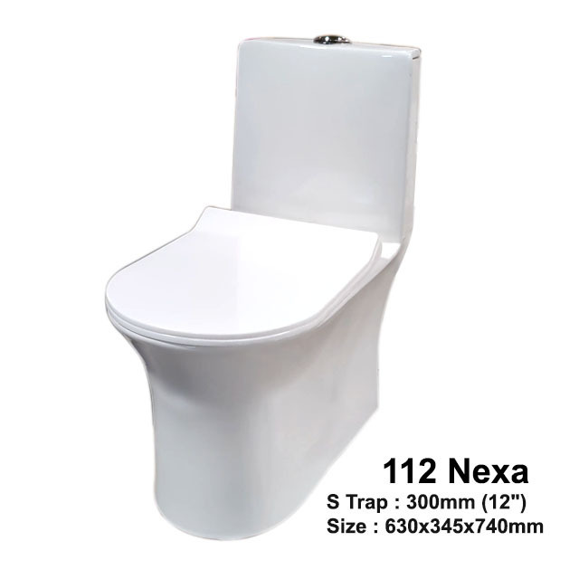 Nexa One Piece Syphonic 112 Luxury Hotel Home Bathroom Ceramic White 1 Piece wc Toilet Bathroom Seat