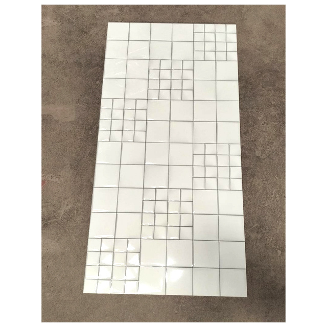 White Ceramic Tile 300x600mm Glossy Wall Tiles Modulat Home Elevation Design for Bathroom Kitchen Hotel Interior Walls