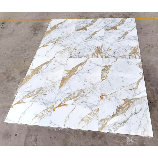 Hot Sale Modern Design 60x60 60x1200 Size Glossy Ceramic Tile Standard White Marble Porcelain for Floor Interior Use Gold Mural