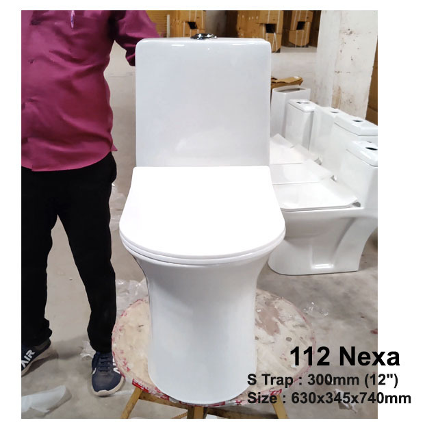 Nexa One Piece Syphonic 112 Luxury Hotel Home Bathroom Ceramic White 1 Piece wc Toilet Bathroom Seat