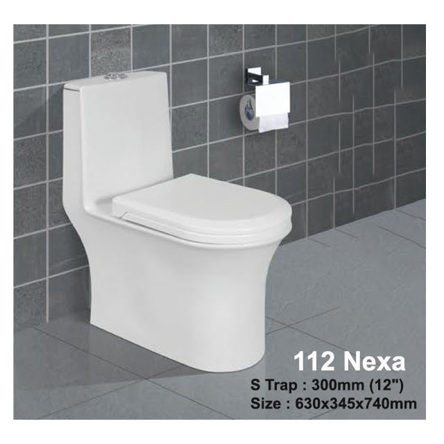 Nexa One Piece Syphonic 112 Luxury Hotel Home Bathroom Ceramic White 1 Piece wc Toilet Bathroom Seat