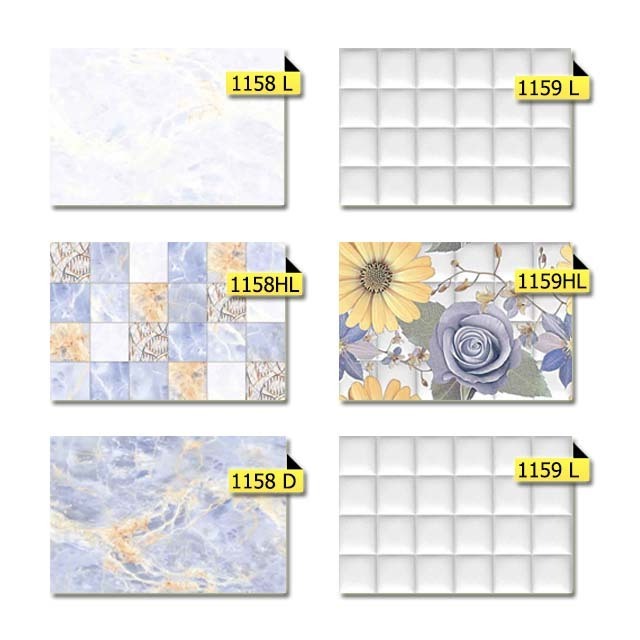 New Design 200x300mm Fish Aquarium Modular Wall Tiles Bathroom Ceramic Digital Glazed Tile for Room Decor