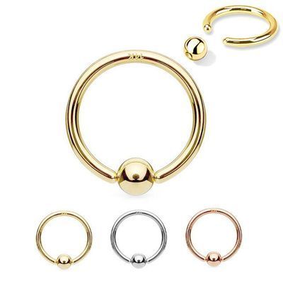 Nipple Ring Piercing Jewelry 14K Gold Hoop Cartilage Nose Eyebrow Lips