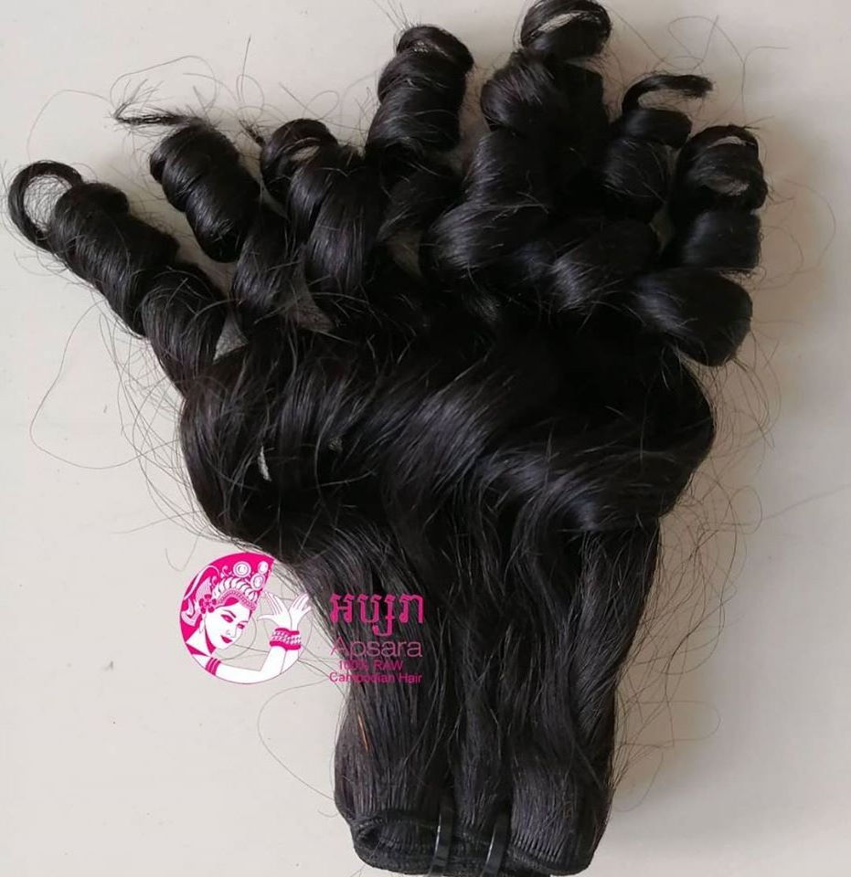 Hot Selling Apsara Cambodian Wavy Curly Raw virgin wig human hair