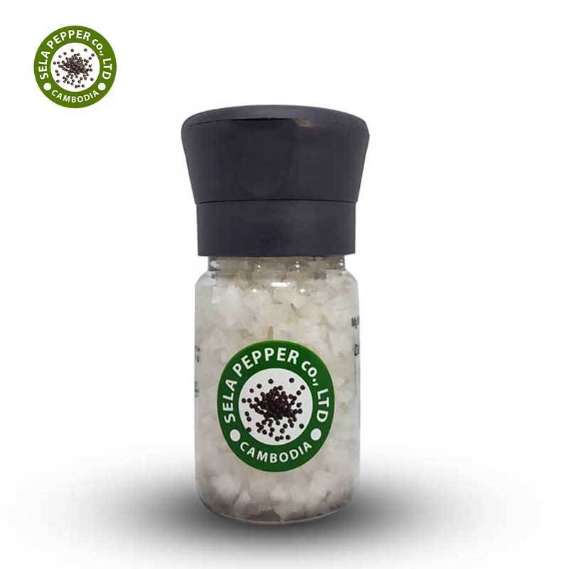 Best Selling 100% Natural Wholesale Sea Salt Refill Function Ceramic Grinder Single Seasoning Bottle 80g