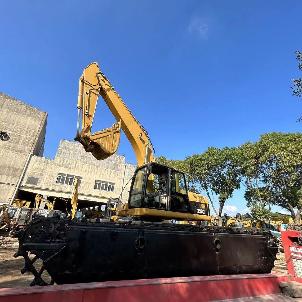 Used 320d 20 ton Amphibious Excavator CAT 320D 320 336 Swamp Marsh Buggy Excavator 20 ton used original amphibious excavator