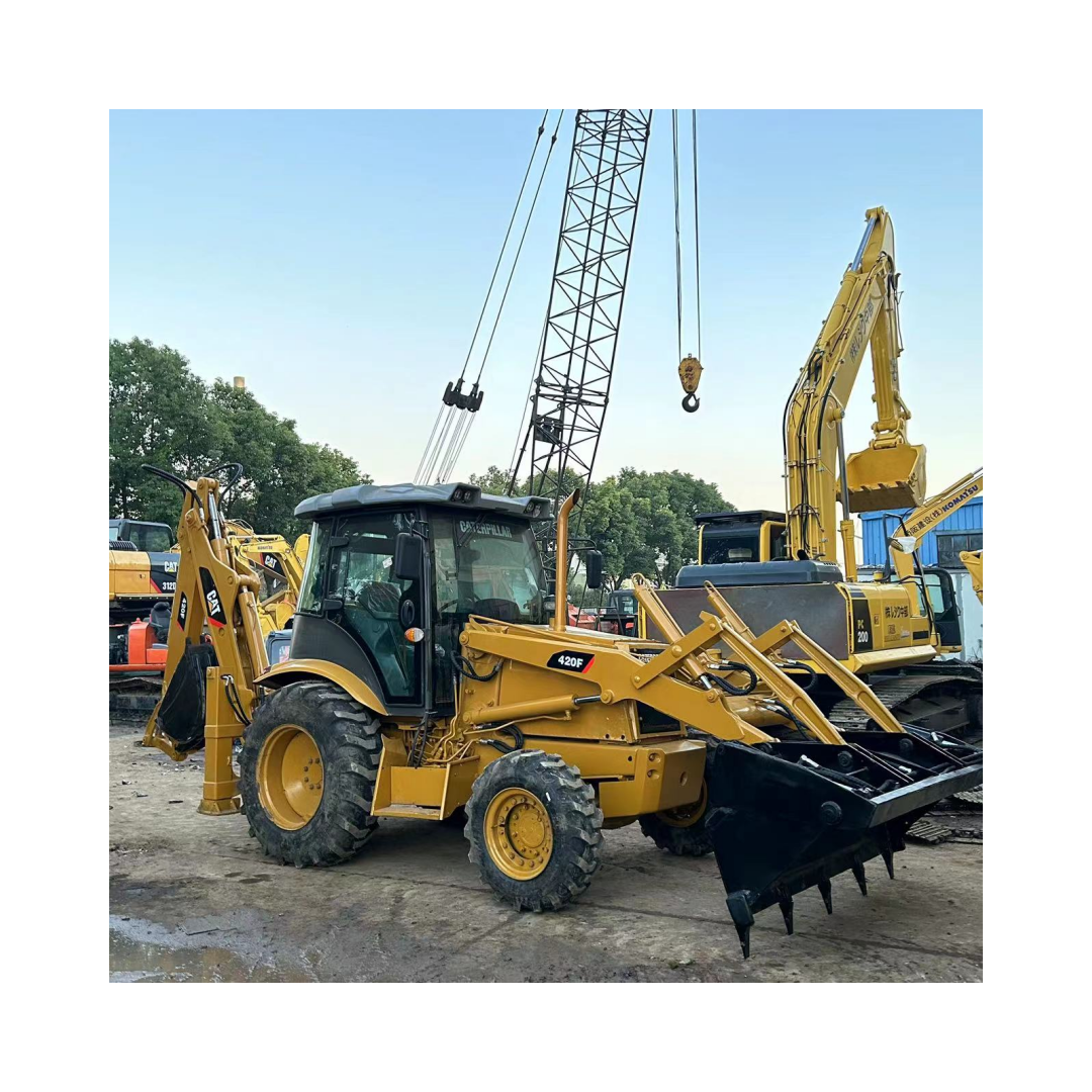 Engineering Machine Used Backhoe Loaders Origin Japan Engine Front Loader End Excavator CAT420F Backhoe Loader for sale