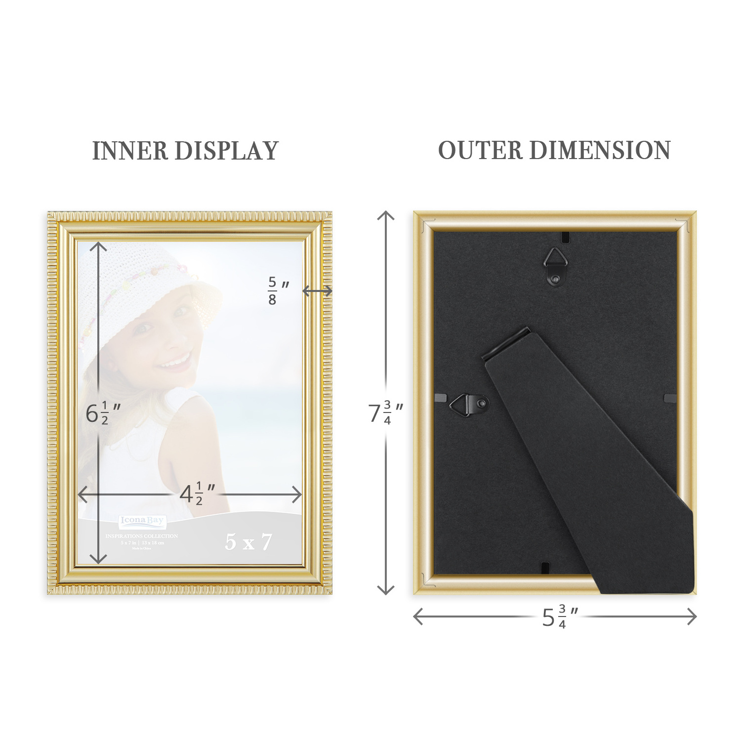 Wholesale Wedding Desk Home Decorate Picture Frame PS Plastic 5X7 Small Photo Frame