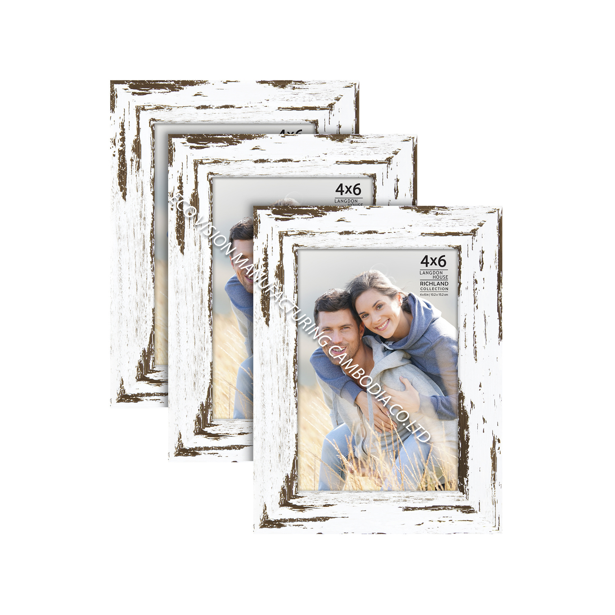 Factory Free Sample Popular Wholesale Customized Family Wall Wood Photo Frame Vertical 4x6