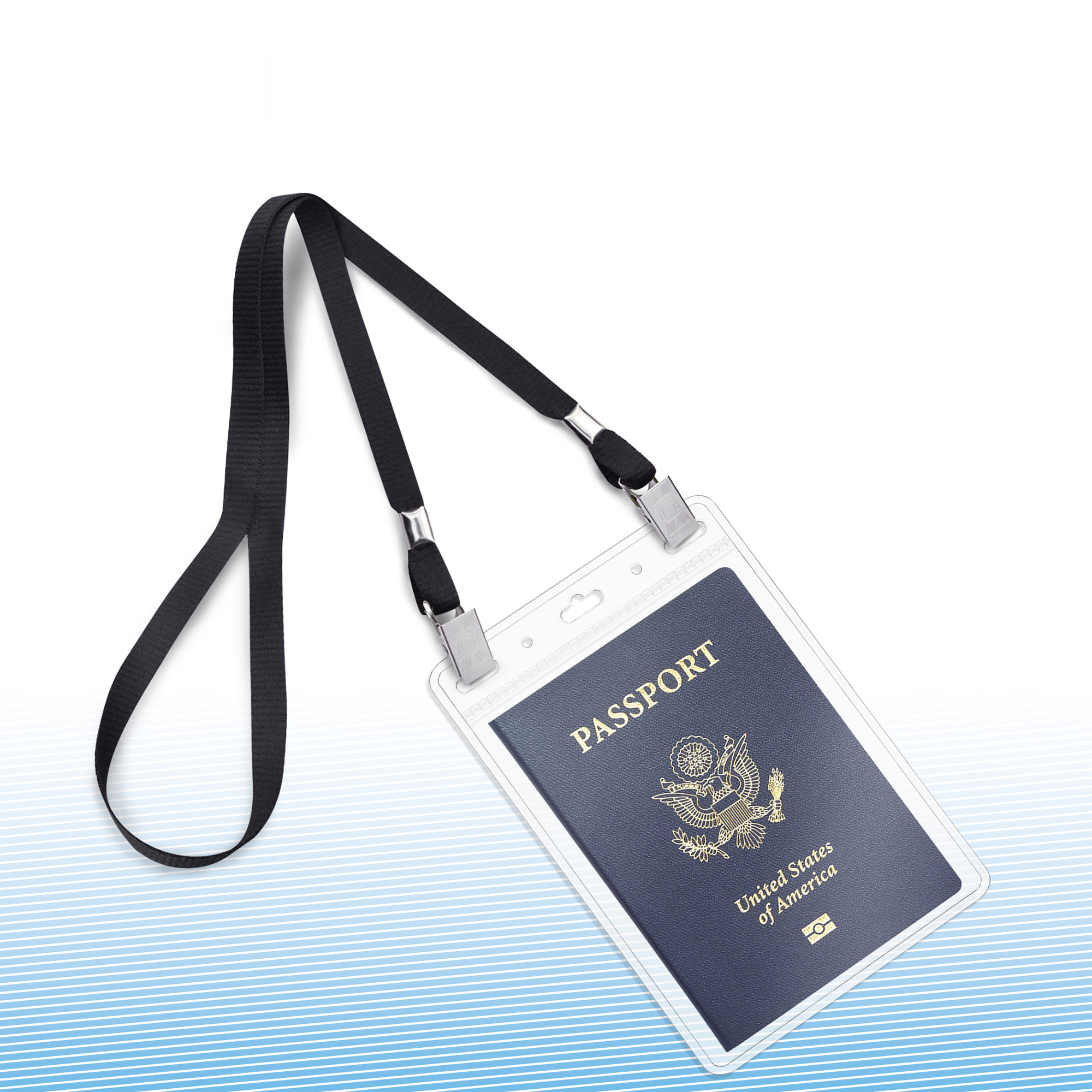 Plastic Clear Waterproof Resealable Zip Pvc Soft Card Transparent Vertical Id Card Name Badge Holder