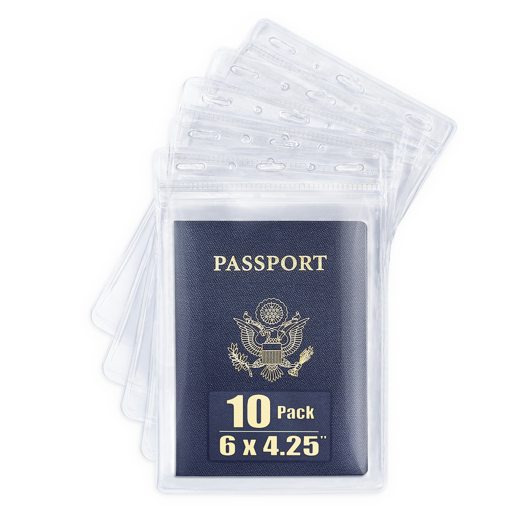 Plastic Clear Waterproof Resealable Zip Pvc Soft Card Transparent Vertical Id Card Name Badge Holder