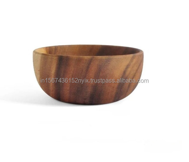 Mango wood serving bowl Shabby chic aesthetics Retro appeal