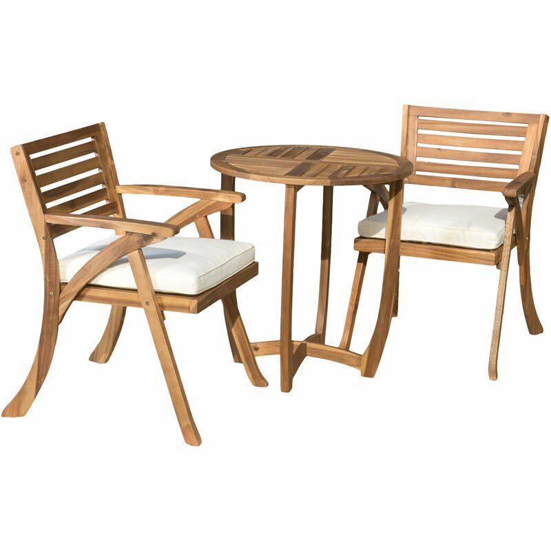 Acacia Finish Acacia Wood 3Pc Bistro Set- Hotsales 2024