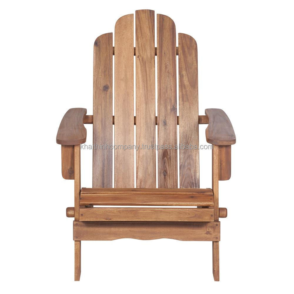 FSC wood Patio wooden chair/ Folding Adirondack chair