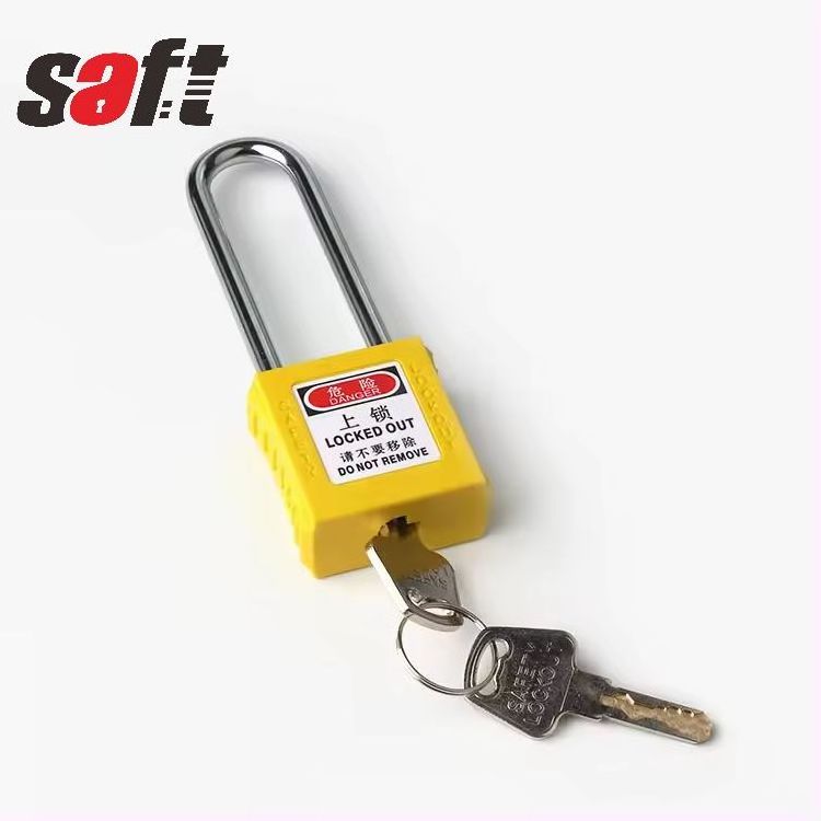 Same key plastic lock body Safety lock Top Security Padlock With Master Key for Industrial Equipment Hook lacks