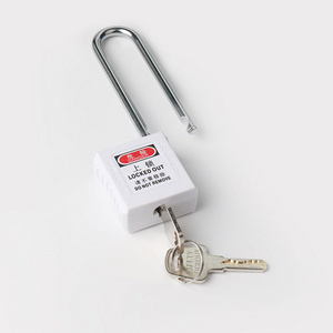 Same key plastic lock body Safety lock Top Security Padlock With Master Key for Industrial Equipment Hook lacks