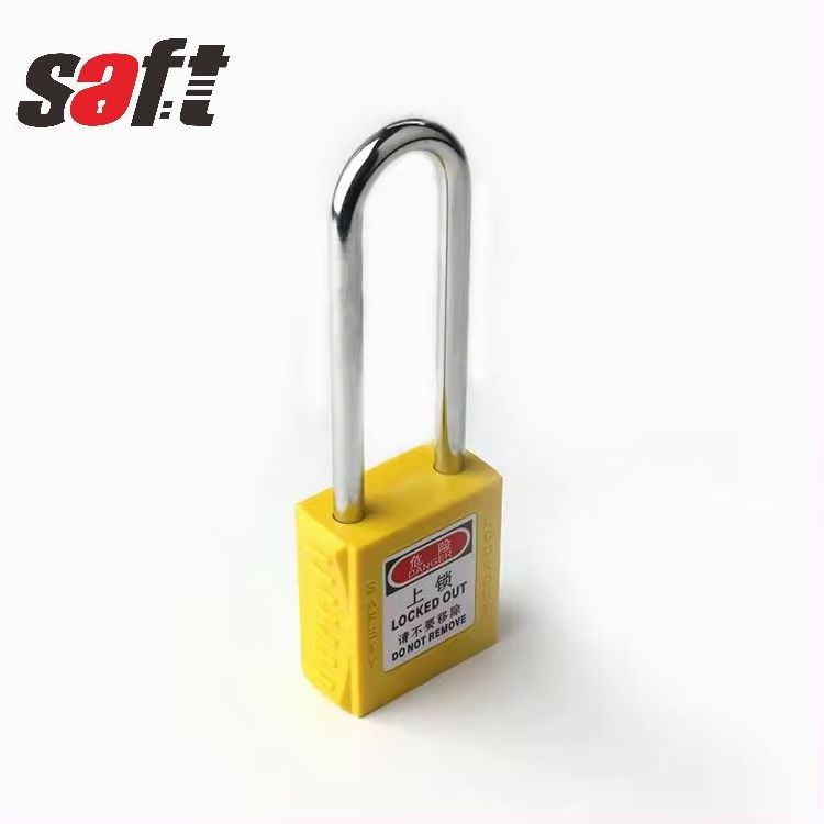 Same key plastic lock body Safety lock Top Security Padlock With Master Key for Industrial Equipment Hook lacks