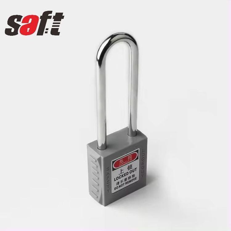 Same key plastic lock body Safety lock Top Security Padlock With Master Key for Industrial Equipment Hook lacks