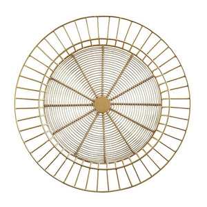 Metal Woven Modern Golden Wedding Charger Plate Plate Dish Gold for Ceramic Platting Woven Pattern Iron