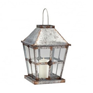 Handmade Galvanized Metal Glass Vintage Lantern Candle Holder For Ramadan Decorative Indian Manufacturer