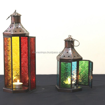 Metal Moroccan Hanging Lantern for Home Garden Restaurant Vintage Gold Candle Holder Lantern Tea Light Holder Wholesale