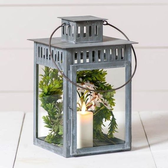 Tall Lantern with Glass for Candle Holder Tealight for Tabletop Home Indoor Outdoor Garden Floor Wedding Decoration Lantern