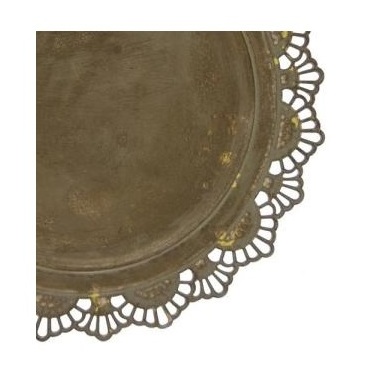 Brown Rustic Metal Charger Plate Wedding Event Decoration Charger Plate