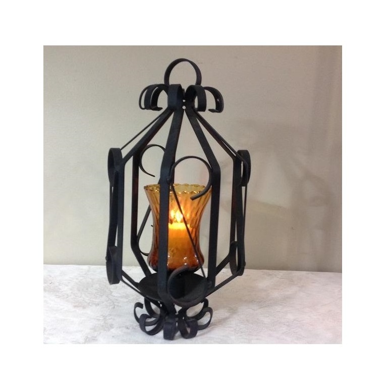 Wrought Iron Metal Lantern Candle Holder Decorative Hanging Lantern For Home and Festive Decoration Wholesale