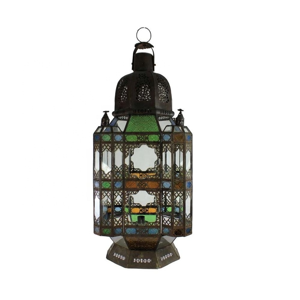 KHAN EXIMPO Metal Glass Vintage Moroccan Lantern Wholesale