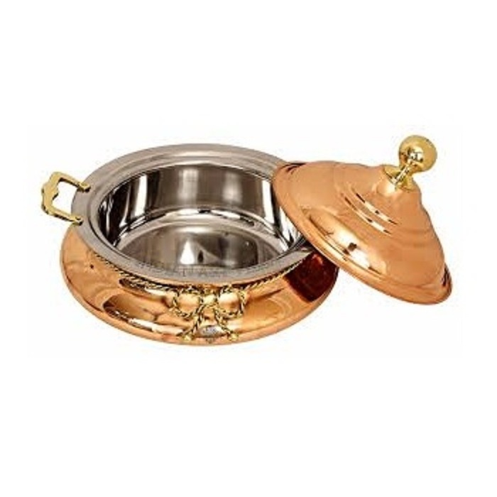 Hot Sale Stainless Steel Luxury Golden Buffet Equipment Stainless Steel Oval Food Warmer Chafing Dish