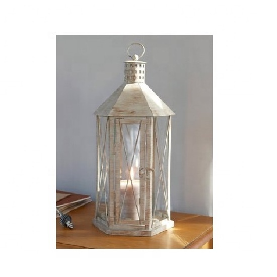 Metal Glass Candle Pillar Holder Lantern in Modern Style Luxury And Popular Braded Candle Light Holder